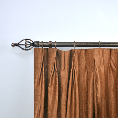 25/28mm diameter Metal black multi-beads Customized curtain rods finials single bracket