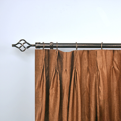 28mm Iron black sweep copper custom curtain rod finials single bracket