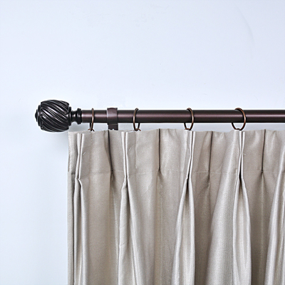 25mm Resin Curtain Pipe With Cylinder Shape Finials Extendable 28-120 weight of curtains