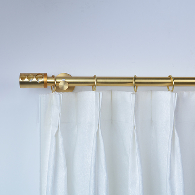 Rose Gold Color Metal Curtain Poles Set Aluminum 0.7mm Thickness