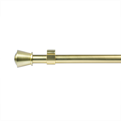 Light Gold Color Metal Curtain Poles Set Aluminum 0.5mm Thickness For Home Decoration