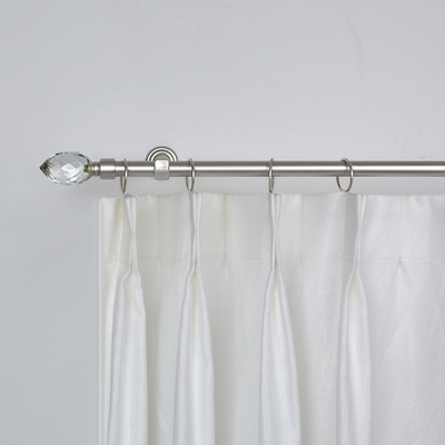 Multi Size Single Bracket Pipe Curtain Rods Aluminum Alloy Durable Curtain Hardware