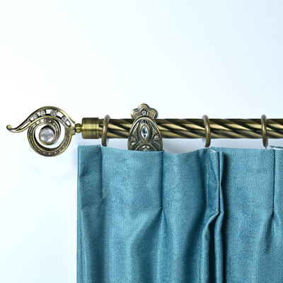The Torch Shape Finial Custom Curtain Rod Accessories Thickness 0.5mm Single Bracket 28mm Diameter