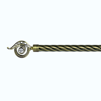 The Torch Shape Finial Custom Curtain Rod Accessories Thickness 0.5mm Single Bracket 28mm Diameter