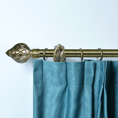 28mm curtain pole brass 6m long antique brass double curtain pole