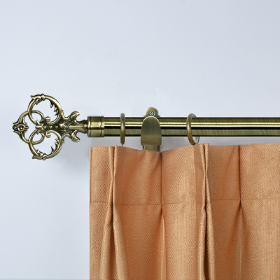 Customizable Curtain Rods With Accessories Iron Single Curtain Bracket For Living Room Decoration