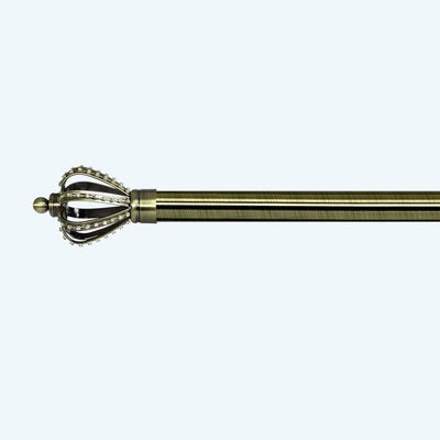 78 Inch Metal Curtain Rods With Diamond Conical Finials For Wholesale