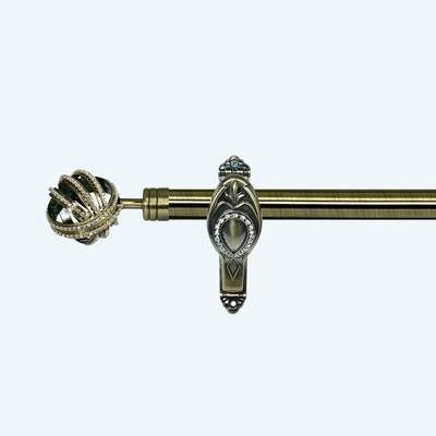25MM Diameter Iron Curtain Rod And Accessories With Diamond For Hotel And Home Decor