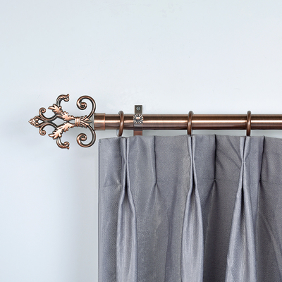 28MM Diameter Iron Pipe Curtain Rods Flower Shape Finial For Interior Decoration