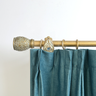Gold Color 28MM Classical Curtain Rod Finials Curtain Rod Set