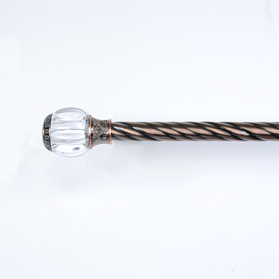 Engraved Pattern Pipe Curtain Rods Aluminum Alloy Curtain Holder For Window Decoration