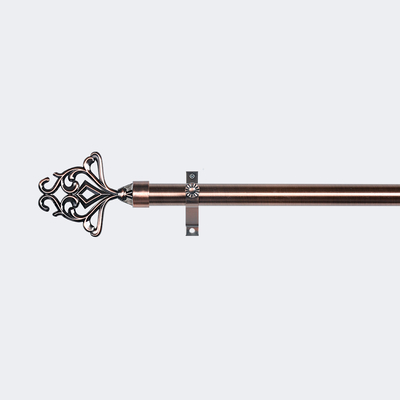 Metal Single Curtain Rod Holder With Electroplated Surface