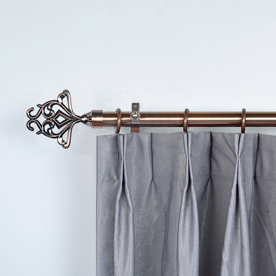 Metal Single Curtain Rod Holder With 28 MM Diameter Finial
