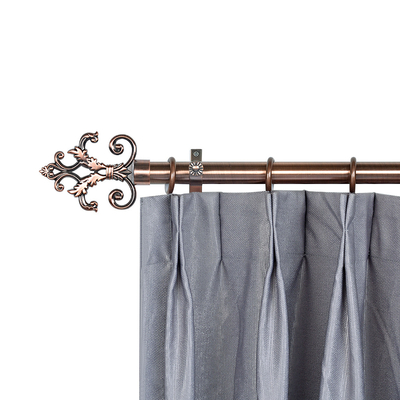 28MM Diameter Iron Pipe Curtain Rods Flower Shape Finial For Interior Decoration