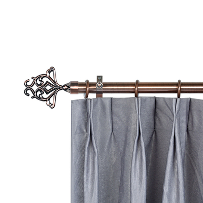 Metal Single Curtain Rod Holder With 28 MM Diameter Finial