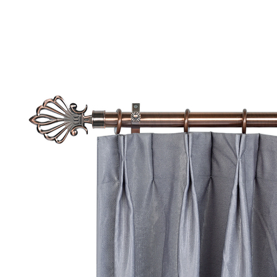 Anti Copper Plain Curtain Rod With 28 MM Diameter Aluminum Finial