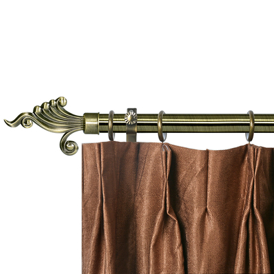 28 MM Diameter Single Iron Curtain Rod With Aluminum Finial
