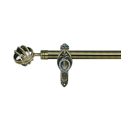 25MM Diameter Iron Curtain Rod And Accessories With Diamond For Hotel And Home Decor