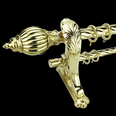 0.5MM Window Curtain Rods Contracted Brass Zinc Alloy Finial