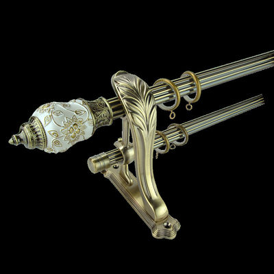 Muslim Carved Russian 0.4mm Double Tube Curtain Rods