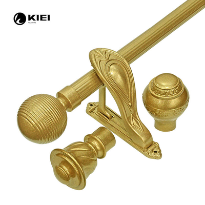 28MM Metal Pipe Curtain Pole Gold Color For Indoor Decor