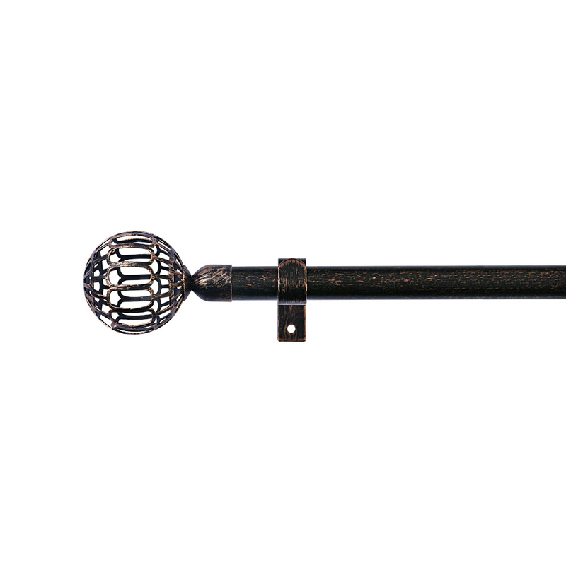 Black Gold Iron Pipe Curtain Rods 16MM For Home Decor