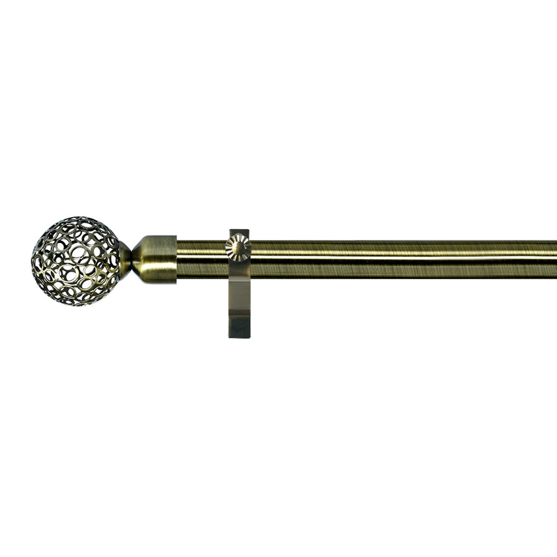 Iron 6 Meters Curtain Rod With 25 MM Finial For Interior Curtain Decoration
