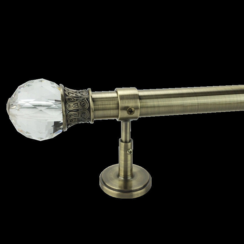 Crystal Ball Type 60cm Double Stainless Steel Curtain Rods