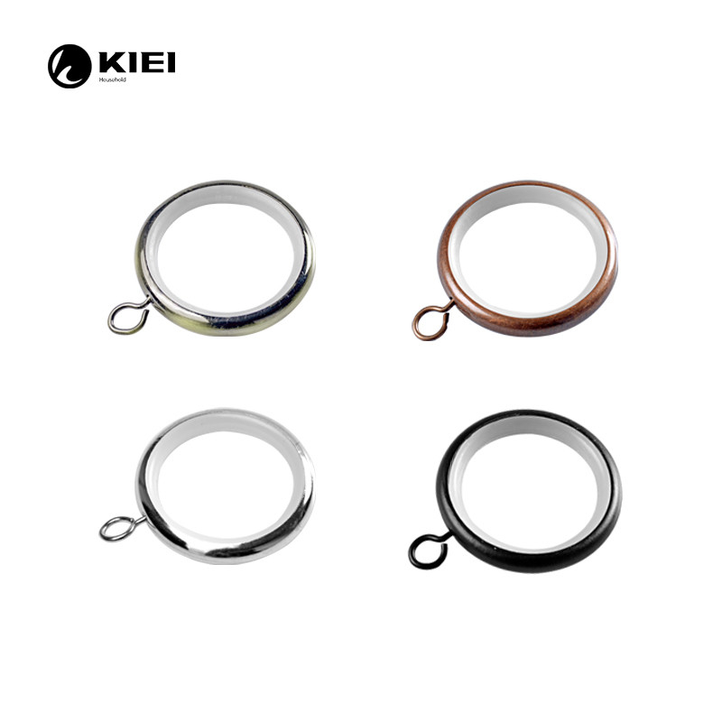 HB  28mm Rust Resistant Curtain Rod Rings Plastic and iron Material